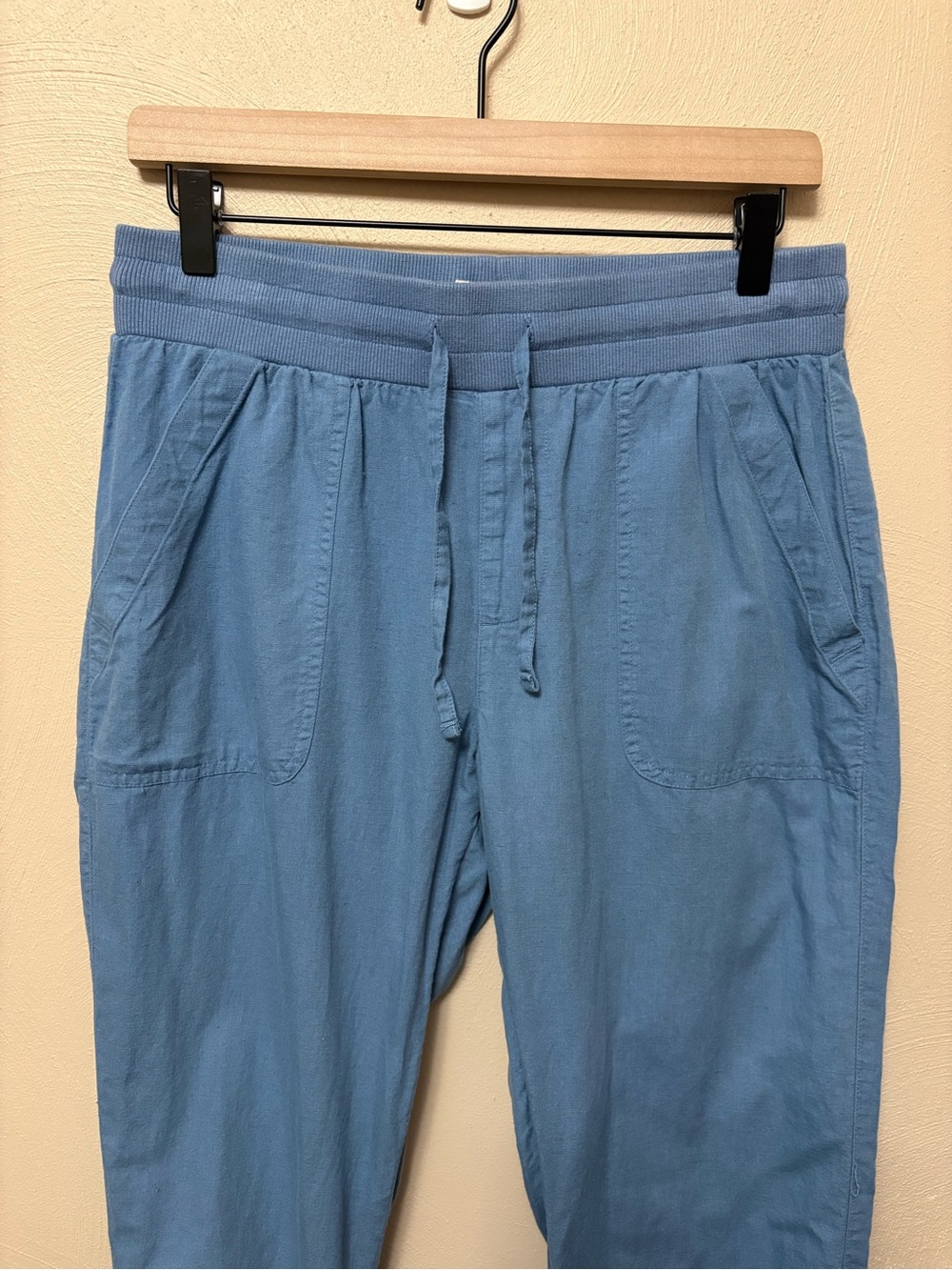Pact Organic Cotton Linen Blend Joggers Blue Size Medium - Picture 4 of 12
